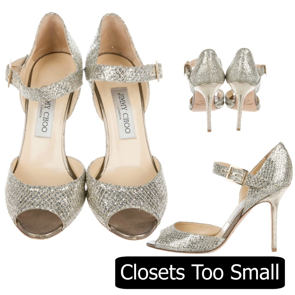 STORE CLOSING Jimmy Choo Silver Gold Heels